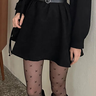 Ribbon see through stockings
