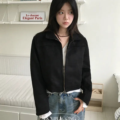 Poly Suede Jacket