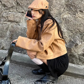 Poly Suede Jacket