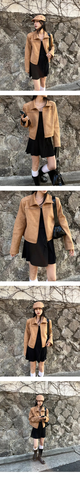 Poly Suede Jacket