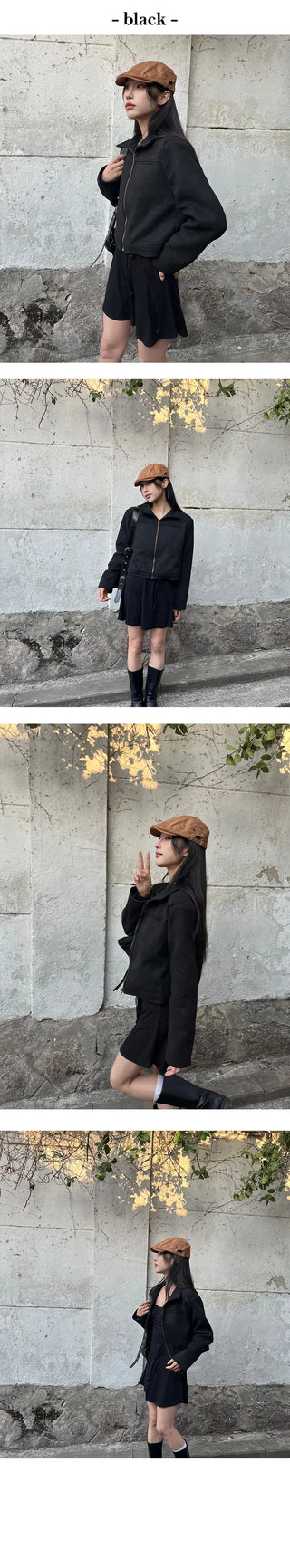 Poly Suede Jacket
