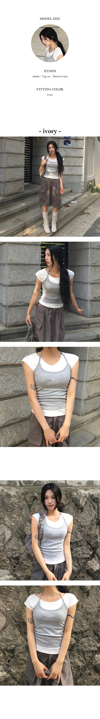 Nurse Halter Nashi T shirt Set