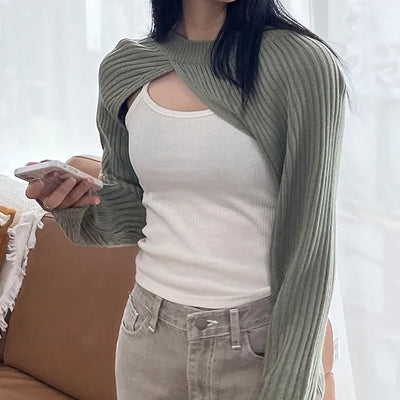 Soy Knit Crop Bolero