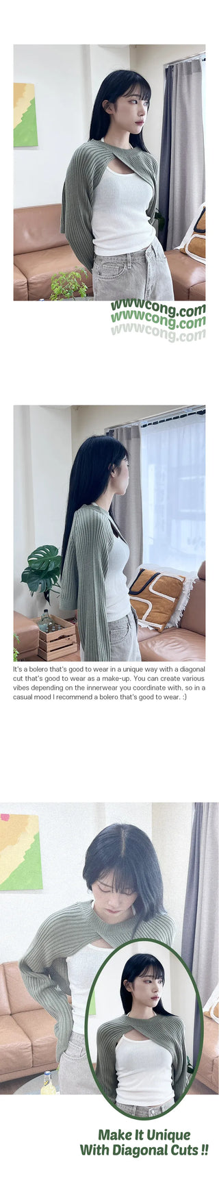 Soy Knit Crop Bolero