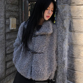 Lily Wool Collar Tteokbokki Short Coat Jacket