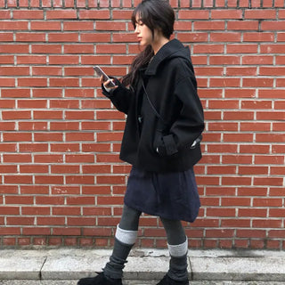 Reorder Toggle High Neck Hooded Coat