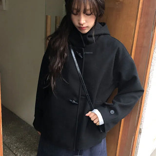 Reorder Toggle High Neck Hooded Coat