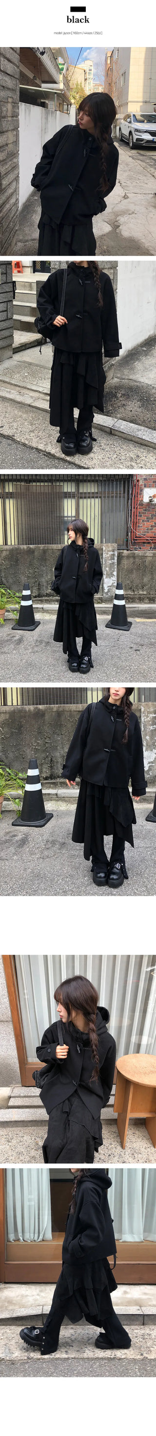 Reorder Toggle High Neck Hooded Coat