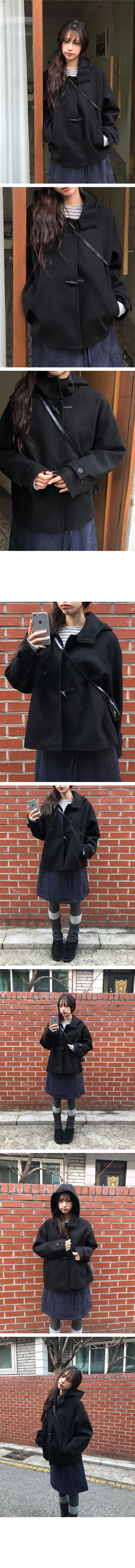 Reorder Toggle High Neck Hooded Coat