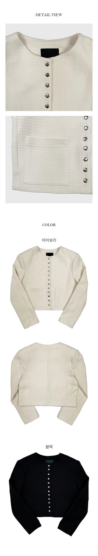 Custom Snap Tweed Jacket