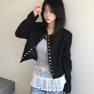 Custom Snap Tweed Jacket
