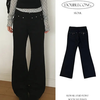 Rewar Stud Point Bootcut Pants