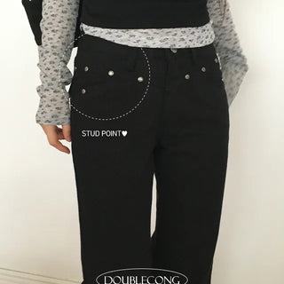 Rewar Stud Point Bootcut Pants