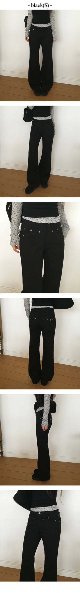 Rewar Stud Point Bootcut Pants