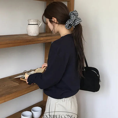 Checked Scrunchie Hair Band