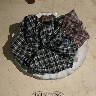 Checked Scrunchie Hair Band