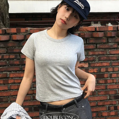 Semi Crop Daily Short Sleeve Tee