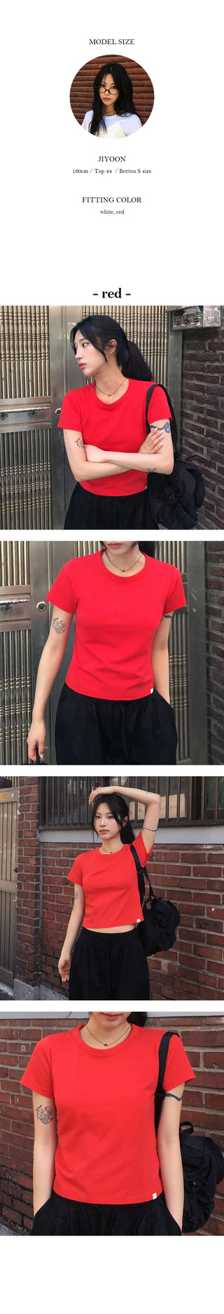 Semi Crop Daily Short Sleeve Tee