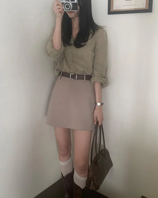 Natural Fit Striped Border Shirt