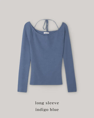 2-Way Tie Halter Neck Slim Knit