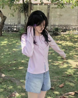 3.5-length cotton shorts