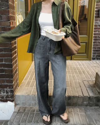 Loose-fit summer check shirt