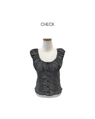 Pleated shirred blouse