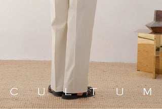 [CULTUM] Relaxed Washable Pleated Trousers