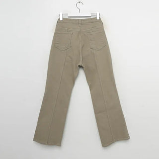 Cotton line flare pants