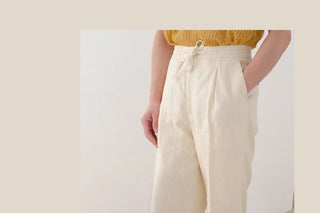 [CULTUM] Linen Drawstring Trousers