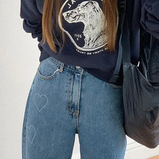 Heart Denim Pants