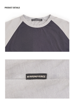 [MASONPRINCE] Raglan color block Short T-Shirt