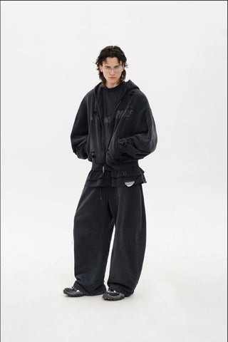 [MASONPRINCE] Double-layer Loose Sweatshirt Set