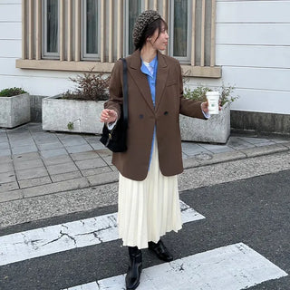 Knitted pleated skirt