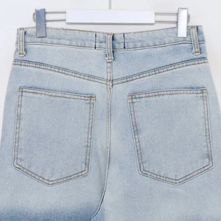 Gradient denim pants