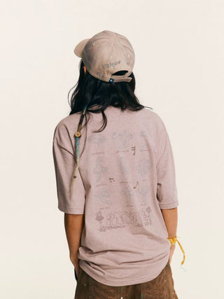 [Monterest] Mushroom Jazz Print Relaxed Tee