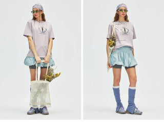 [Monterest] Ink Print Crewneck Cotton T-Shirt