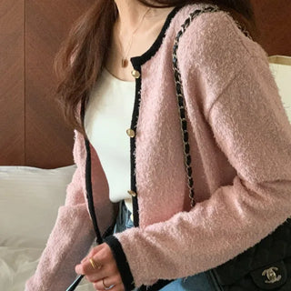 Sha Tweed Cropped Cardigan