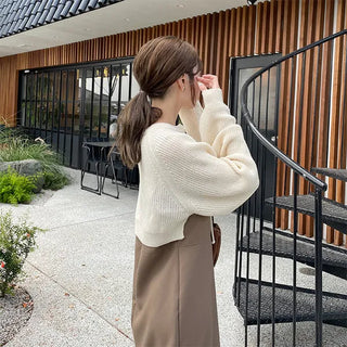 2-way knit bolero cardigan
