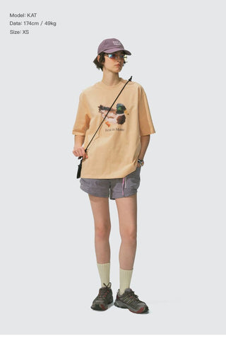 [Monterest] Ink Print Relaxed Fit Crewneck T-Shirt