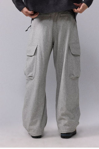 [Monterest] Wool Blend Wide Cargo Work Pants