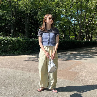 Side pocket nylon pants