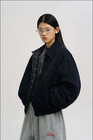 [MASONPRINCE] Reversible Cotton Harrington Jacket