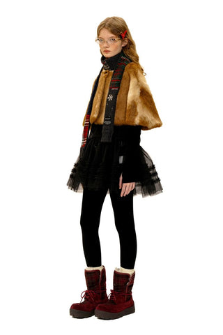 [Moromoro2] Layered Mesh Lace Camisole  Dress