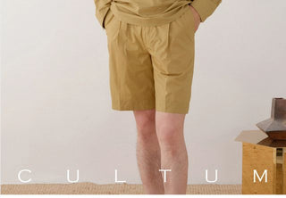 [CULTUM] Cotton Stand Collar Shirt/Shorts