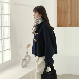 Wool double duffel coat