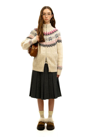 [Moromoro2] Suede Fur-Lined Platform Mules