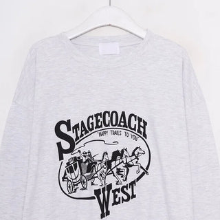 Oversized Lettering Long T-Shirt