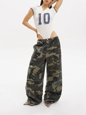 [MASONPRINCE] Reversible Camo Wide Cargo Pants