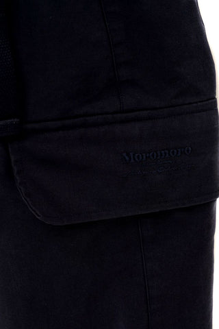 [Moromoro2] 3D Silhouette Belted Work Cropped  Pants
